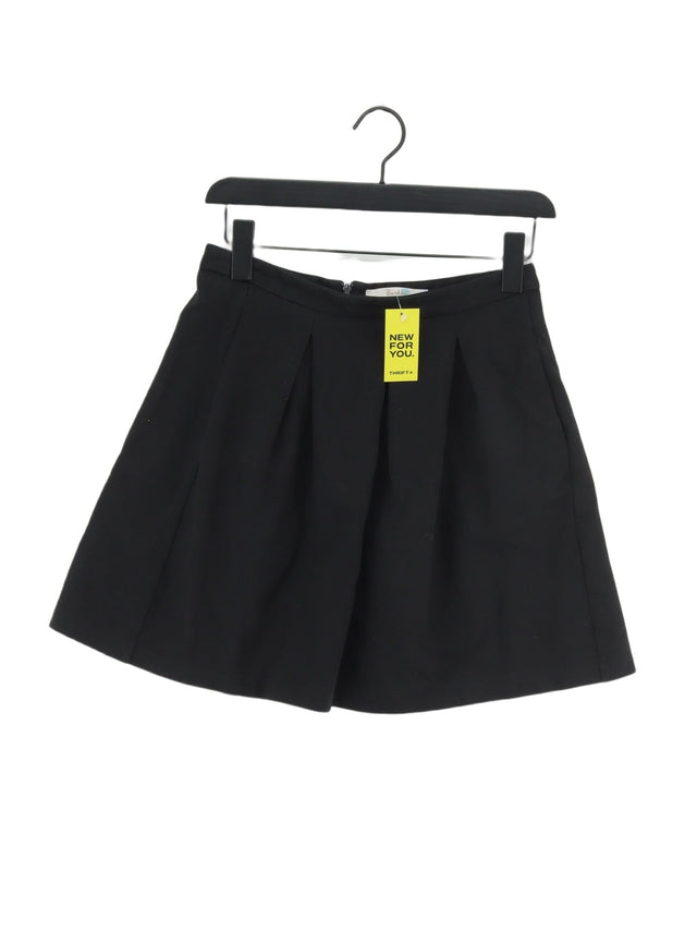 Boden Women's Midi Skirt UK 8 Black Cotton with Elastane, Polyamide
