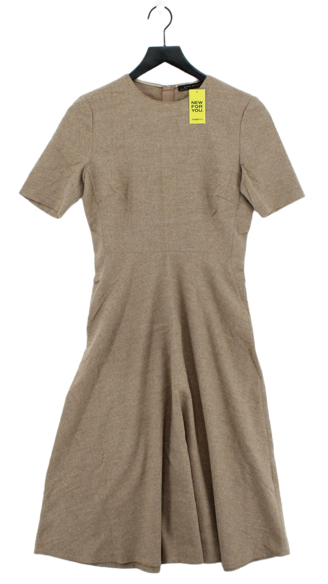 Zara Women's Midi Dress S Brown 100% Other