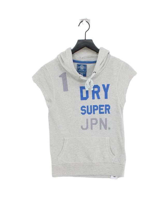 Superdry Women's Hoodie S Grey Cotton with Polyester