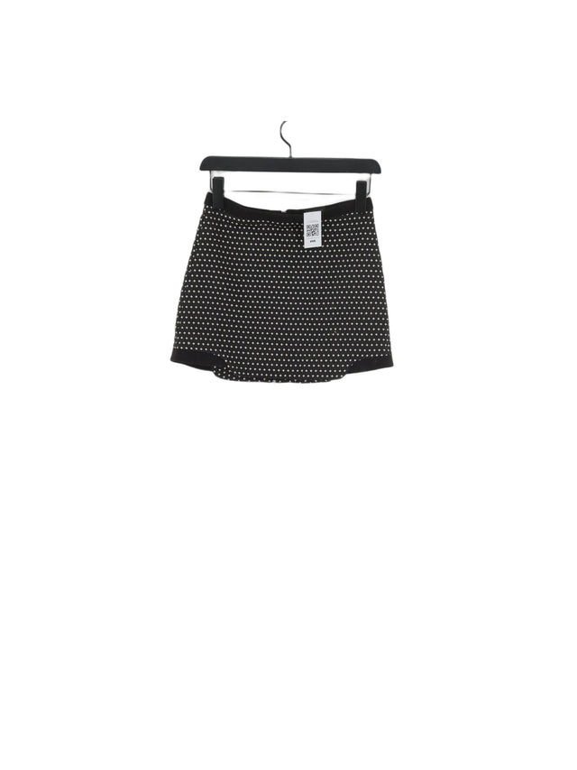Topshop Women's Mini Skirt UK 8 Black Polyester with Cotton