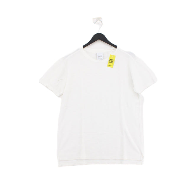 Zara Men's T-Shirt M White 100% Other