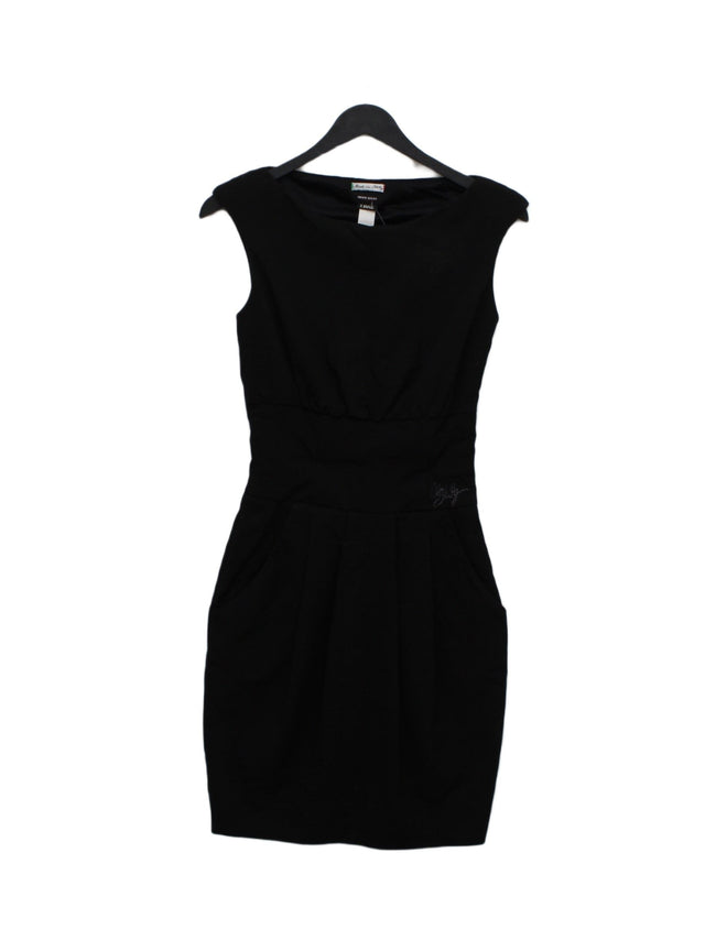 Miss Sixty Women's Midi Dress XS Black Polyester with Elastane, Viscose