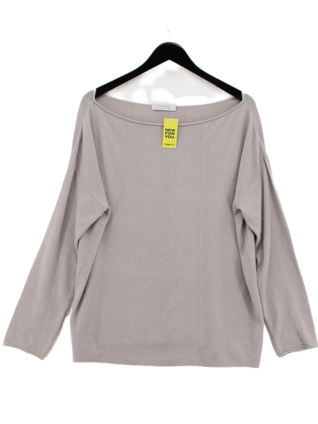 The Cashmere Company Women's Jumper L Grey 100% Cashmere