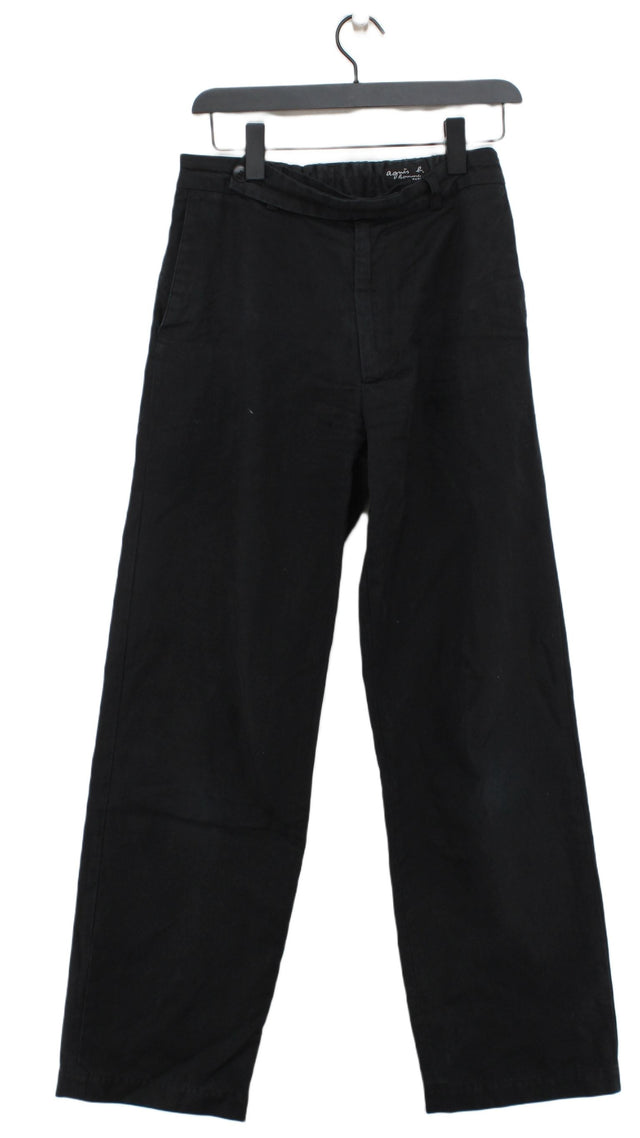 Agnès B. Women's Jeans UK 10 Black Cotton with Linen