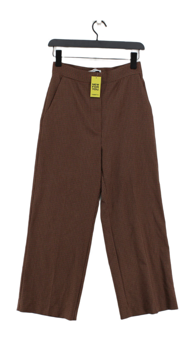 Mango Women's Suit Trousers UK 8 Brown Polyester with Elastane