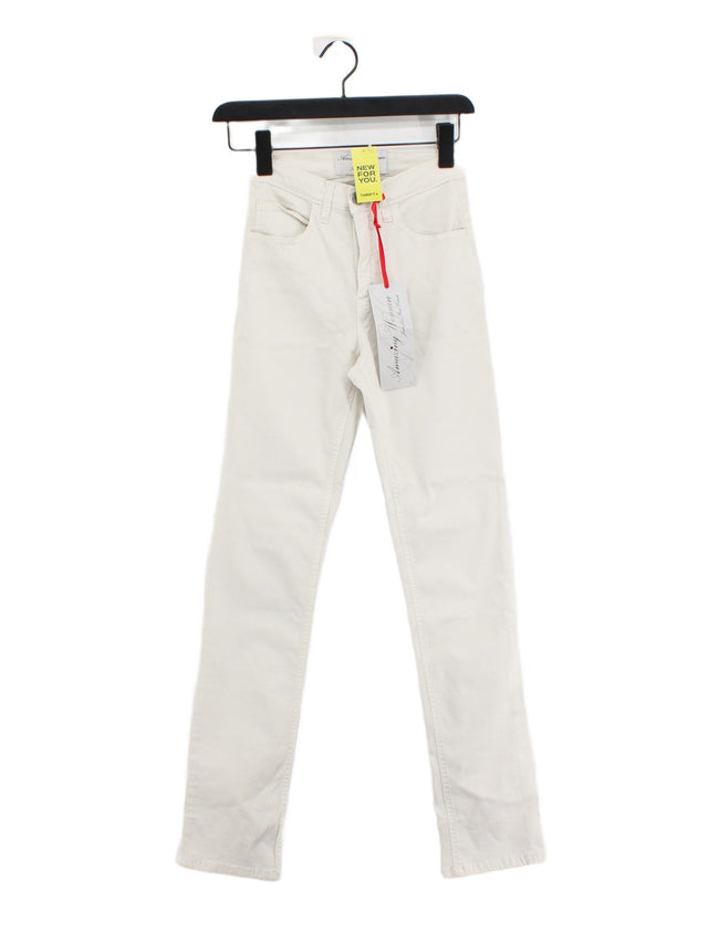 Amazing Woman Women's Jeans UK 6 White Cotton with Polyester