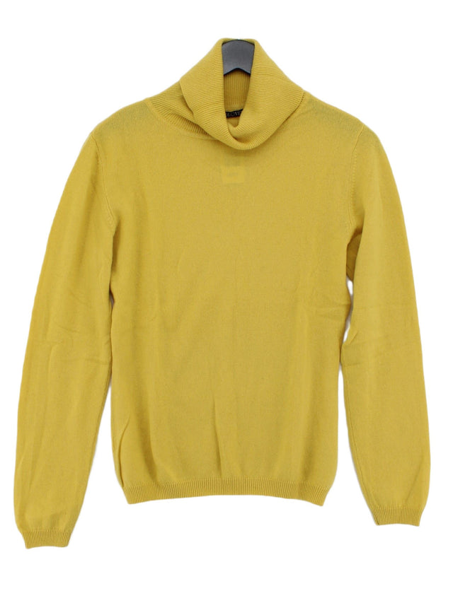 Woolovers Women's Jumper S Yellow Wool with Cashmere