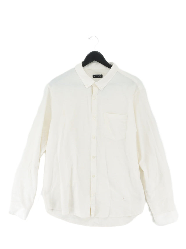 New Look Men's Shirt XL White 100% Cotton