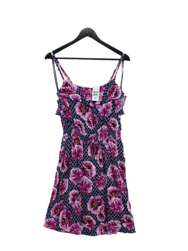 Debenhams Women's Midi Dress UK 10 Purple 100% Viscose