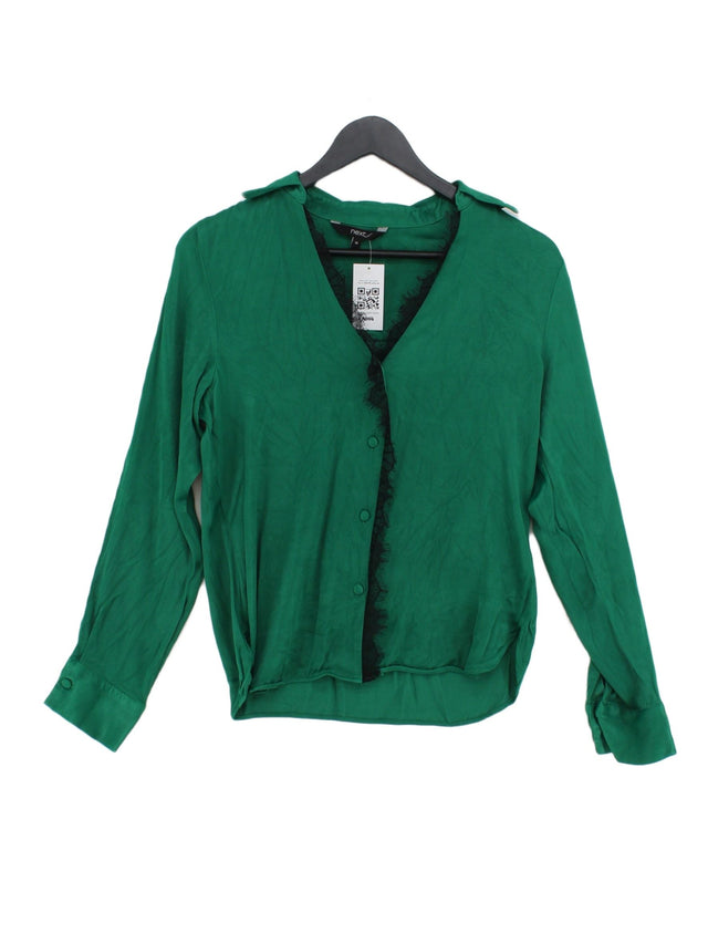 Next Women's Shirt UK 10 Green Viscose with Nylon