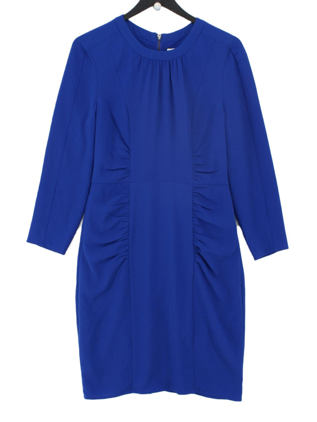 Whistles Women's Midi Dress UK 10 Blue Polyester with Elastane