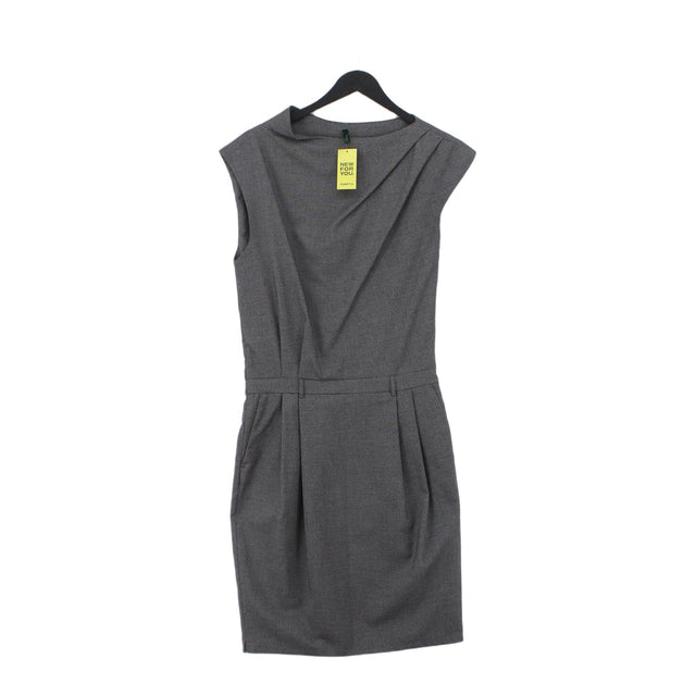Stile Benetton Women's Midi Dress XS Grey Polyester with Elastane, Viscose