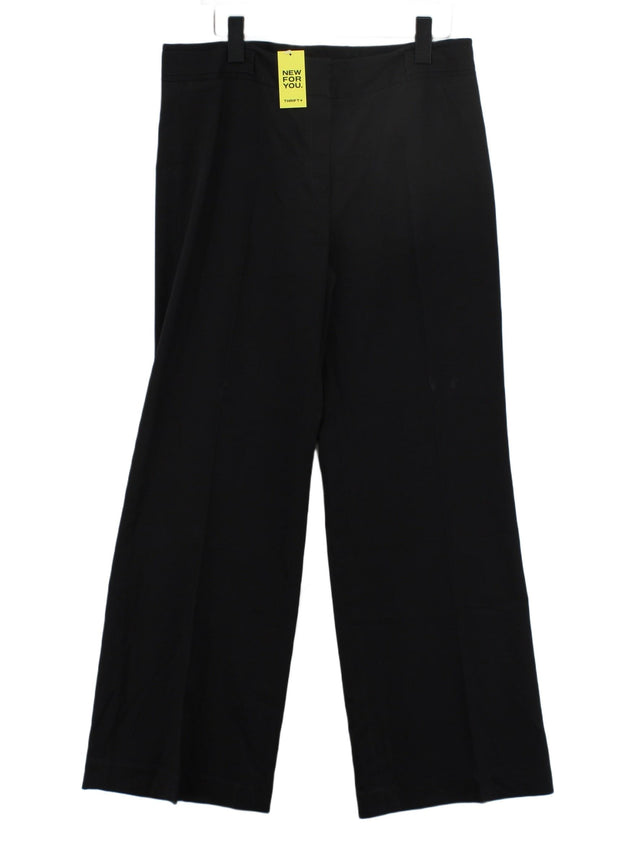 Next Women's Suit Trousers UK 14 Black Other with Cotton, Polyester