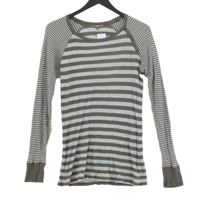 Gap Women's Blouse M Grey Cotton with Lyocell Modal