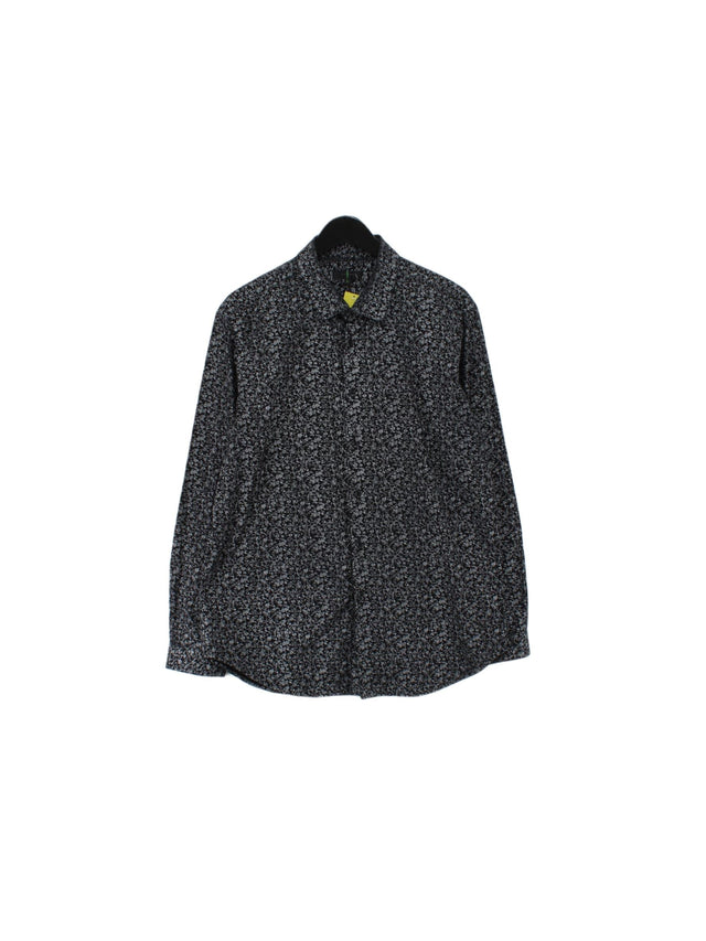 Jasper Conran Men's Shirt XL Black 100% Cotton