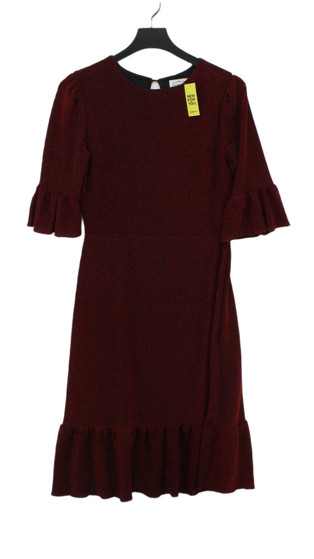 Joanie Women's Midi Dress UK 10 Red Polyamide with Elastane, Other