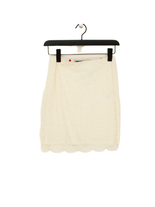 Noisy May Women's Mini Skirt S Cream 100% Polyester