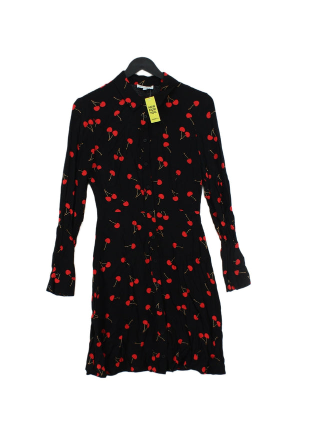 Warehouse Women's Midi Dress UK 8 Black 100% Viscose