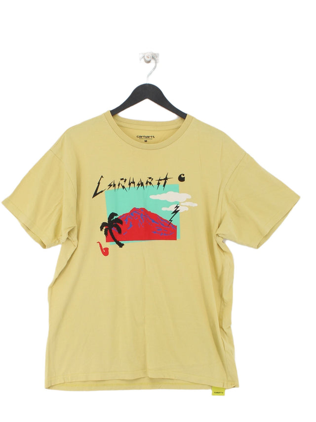 Carhartt Men's T-Shirt M Yellow 100% Cotton
