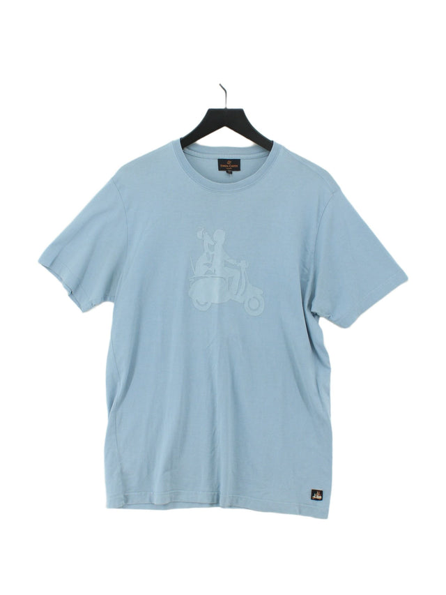 Simon Carter Men's T-Shirt XL Blue 100% Cotton