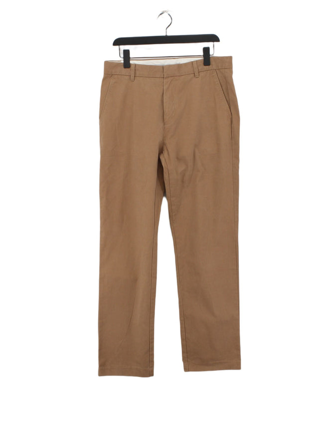 John Lewis Men's Trousers W 34 in Brown 100% Cotton