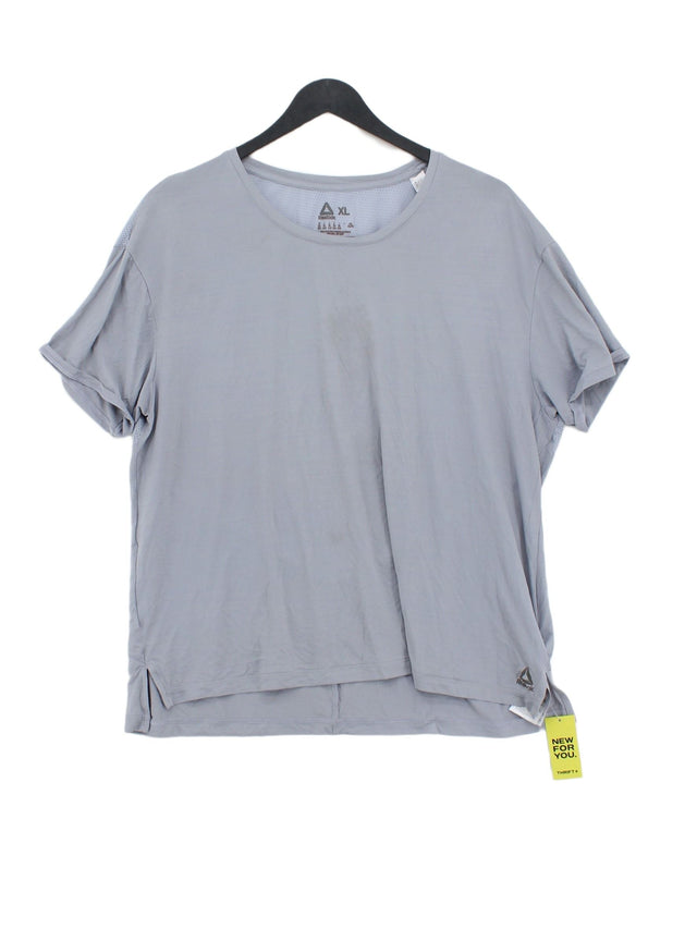 Reebok Women's T-Shirt XL Grey Nylon with Polyester