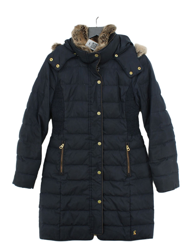 Joules Women's Coat UK 10 Blue Polyester with Acrylic