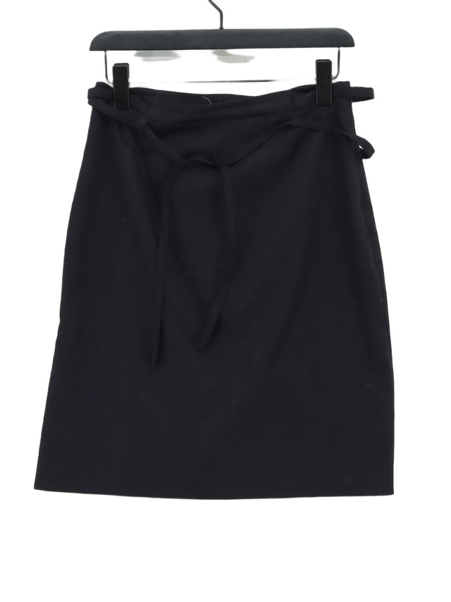 NW3 Women's Midi Skirt UK 10 Black 100% Polyester