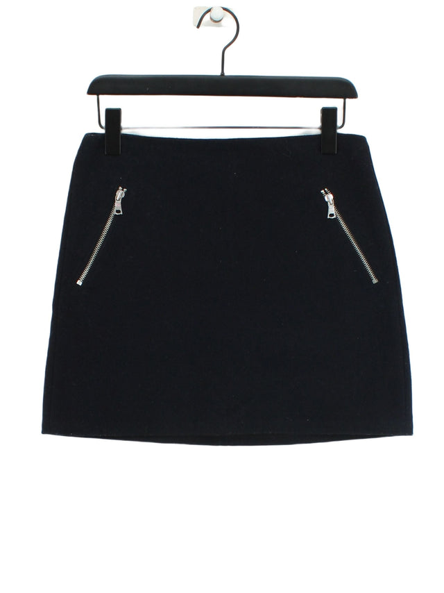 Gap Women's Midi Skirt UK 6 Black Wool with Polyester