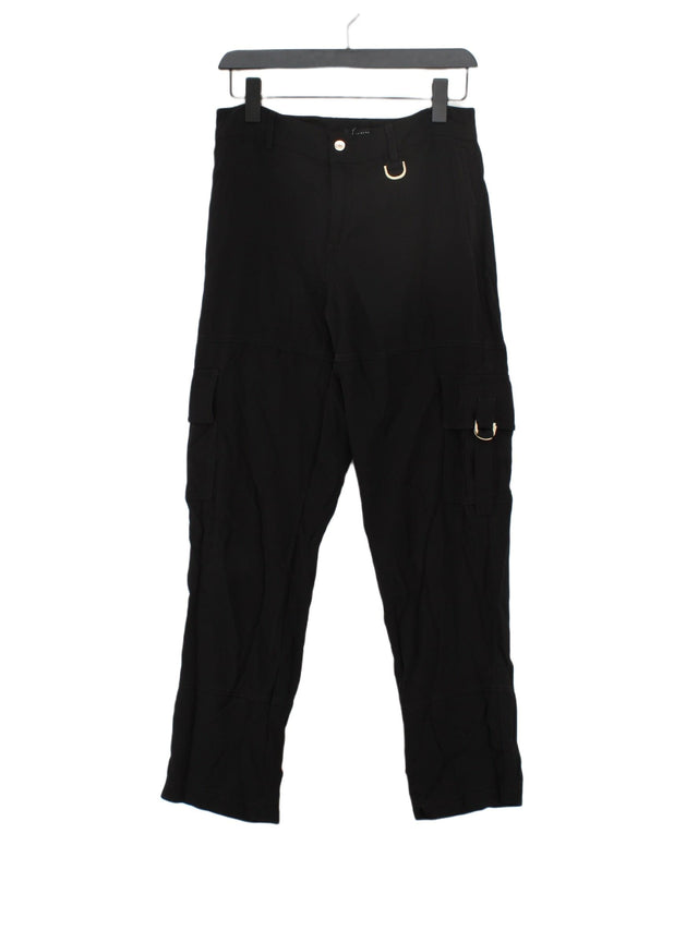DKNY Women's Trousers UK 6 Black Polyester with Elastane