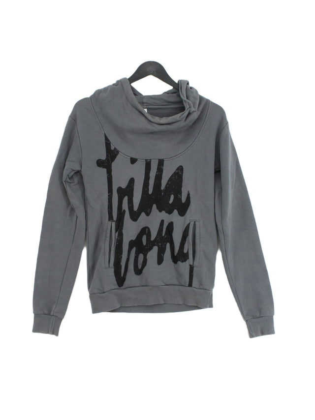 Billabong Women's Hoodie S Grey Cotton with Polyester
