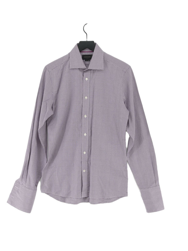 Duchamp Men's Shirt Chest: 38 in Purple 100% Cotton