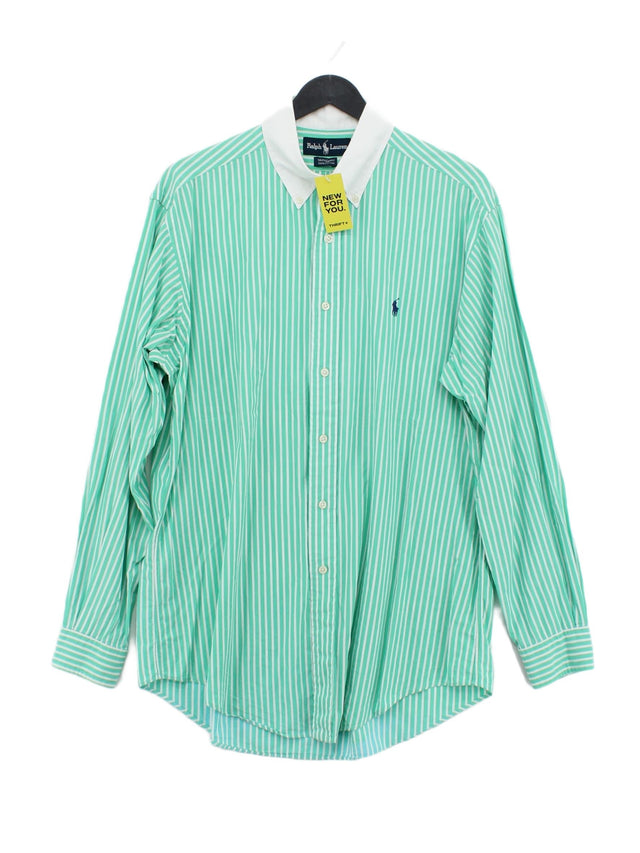 Ralph Lauren Men's Shirt Chest: 50 in Green 100% Cotton