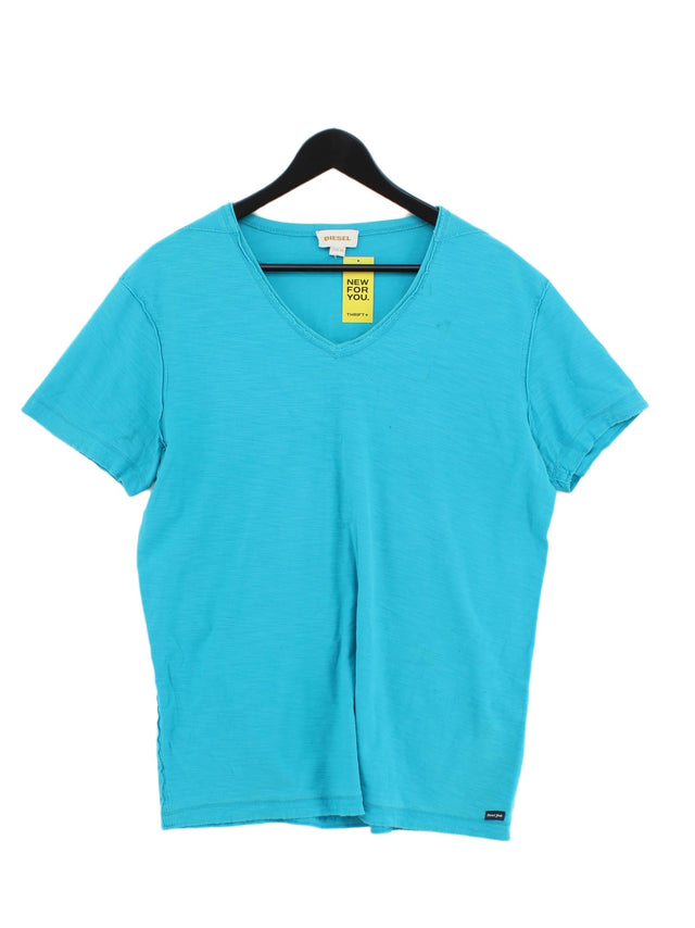 Diesel Women's T-Shirt XL Blue 100% Cotton