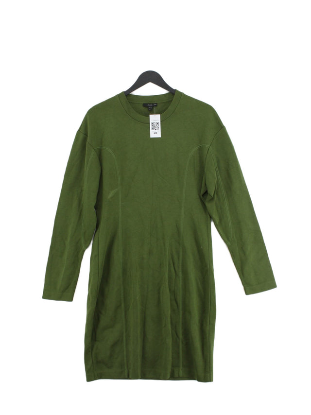 COS Women's Midi Dress S Green 100% Viscose