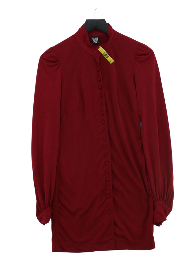 BIBA Women's Midi Dress UK 8 Red 100% Polyester