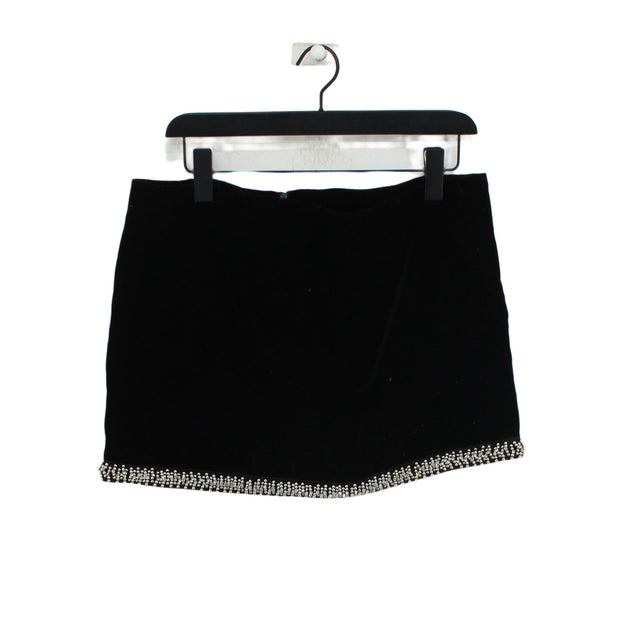 Zara Women's Midi Skirt M Black 100% Polyester