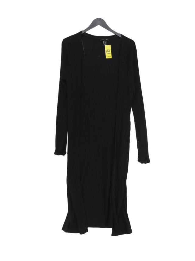 New Look Women's Cardigan UK 12 Black Viscose with Elastane, Polyester
