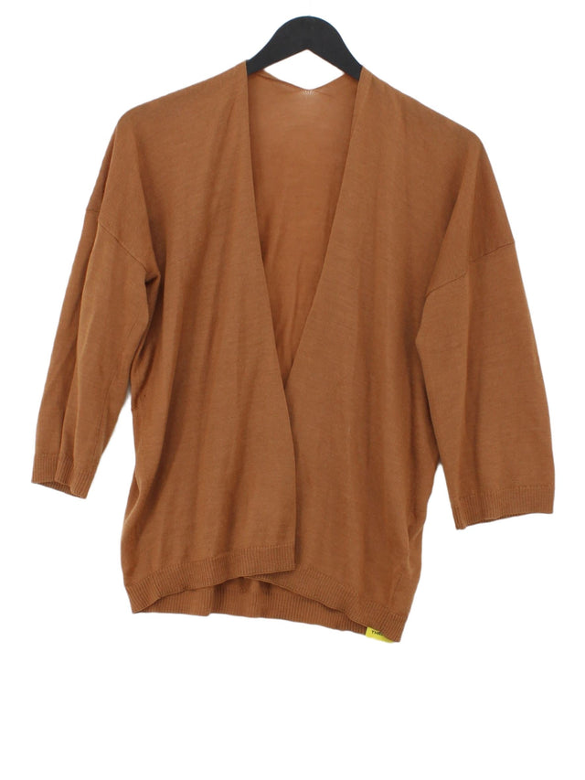 Uniqlo Women's Cardigan XS Brown Wool with Lyocell Modal