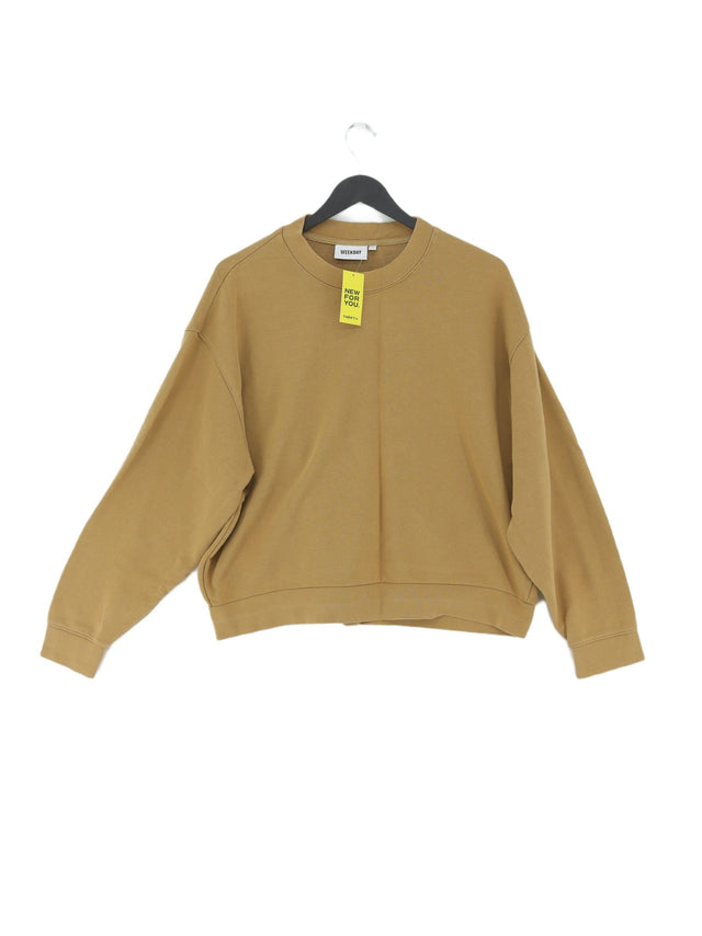 Weekday Women's Jumper S Tan Cotton with Elastane, Polyester
