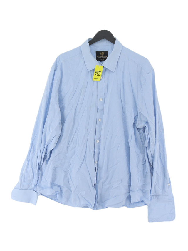Scott & Taylor Women's Shirt UK 18 Blue Cotton with Polyester