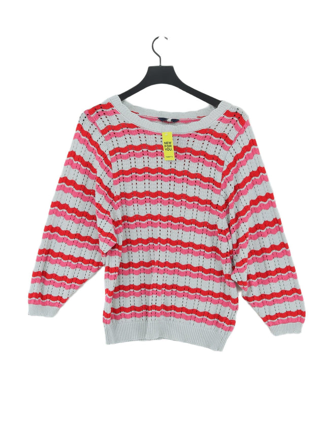 Joules Women's Jumper UK 12 Multi Acrylic with Cotton