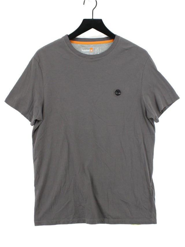 Timberland Men's T-Shirt L Grey 100% Cotton