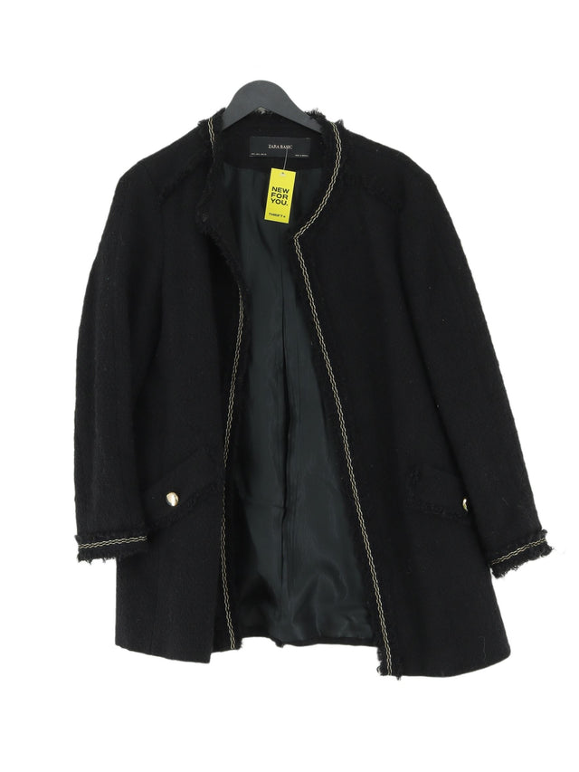 Zara Women's Coat L Black 100% Other