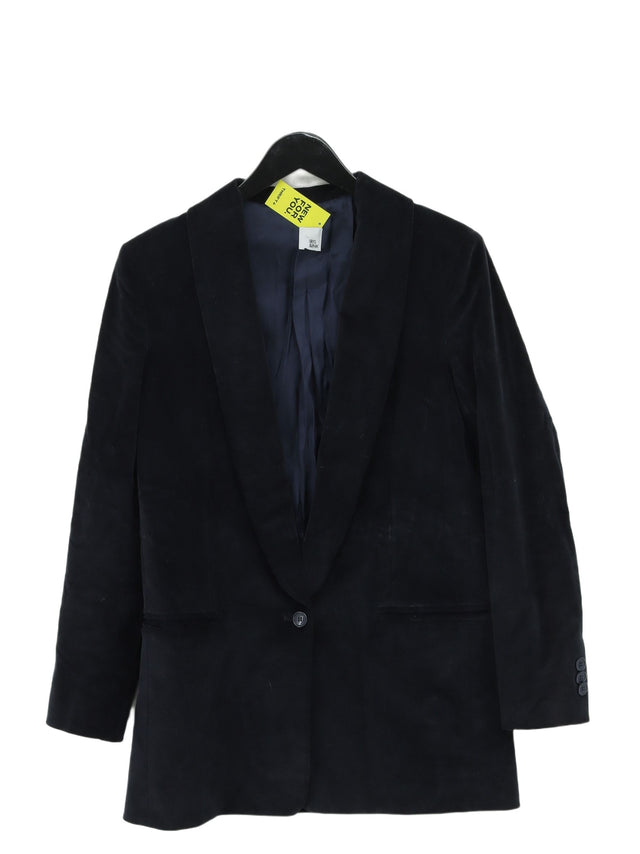 Iris & Ink Women's Coat UK 12 Black Cotton with Elastane