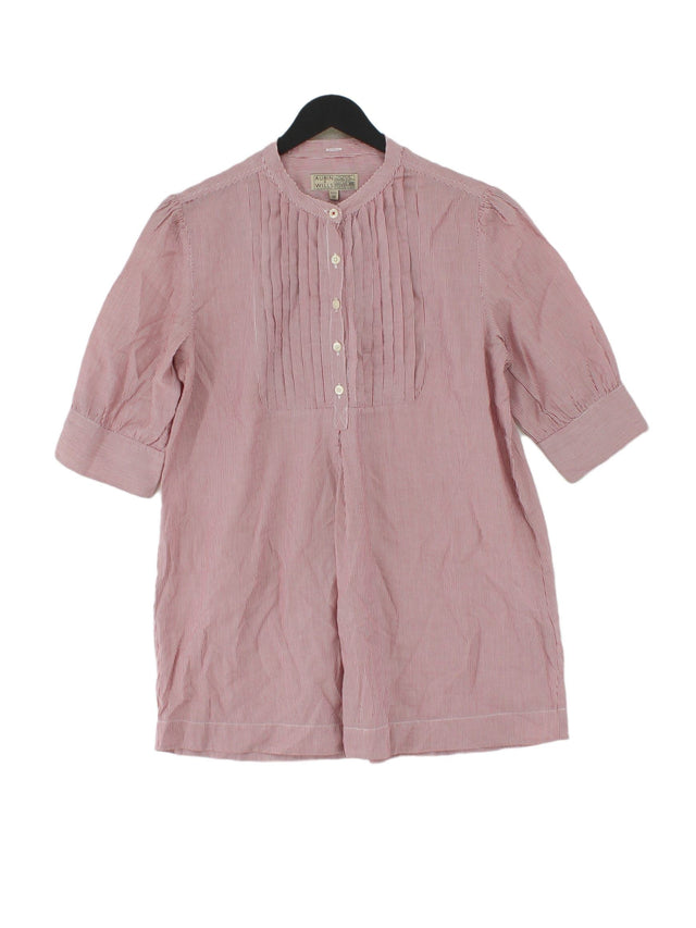 Aubin & Wills Women's Shirt UK 10 Red 100% Cotton