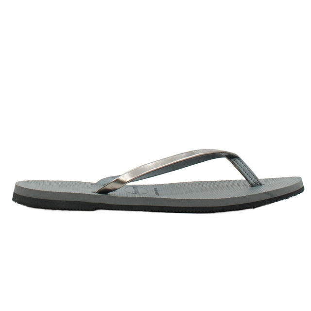 Havaianas Women's Sandals UK 4.5 Grey 100% Leather