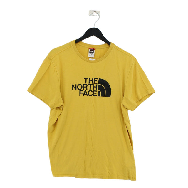 The North Face Men's T-Shirt L Yellow 100% Cotton