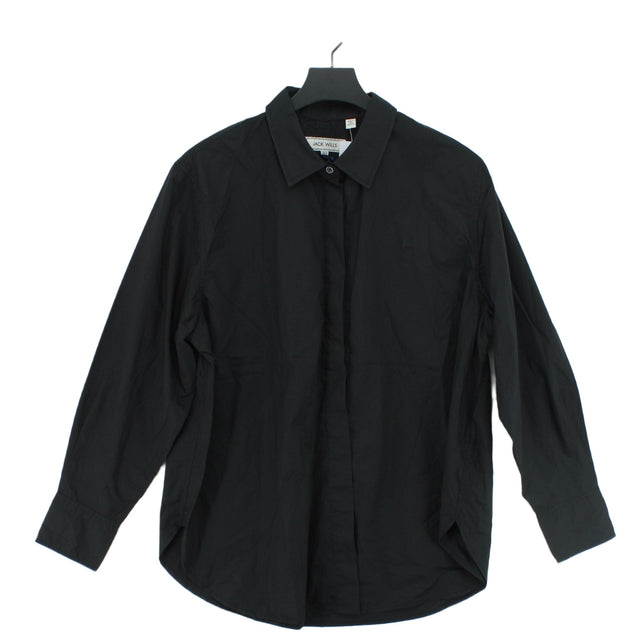 Jack Wills Women's Shirt UK 12 Black 100% Cotton