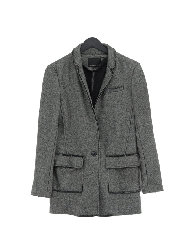 Banana Republic Women's Jacket S Grey Wool with Cotton, Polyester